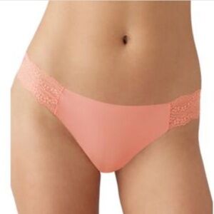 B.tempt'd by Wacoal Women's B.bare Thong Panty in Peach Amber Size XL  NWT